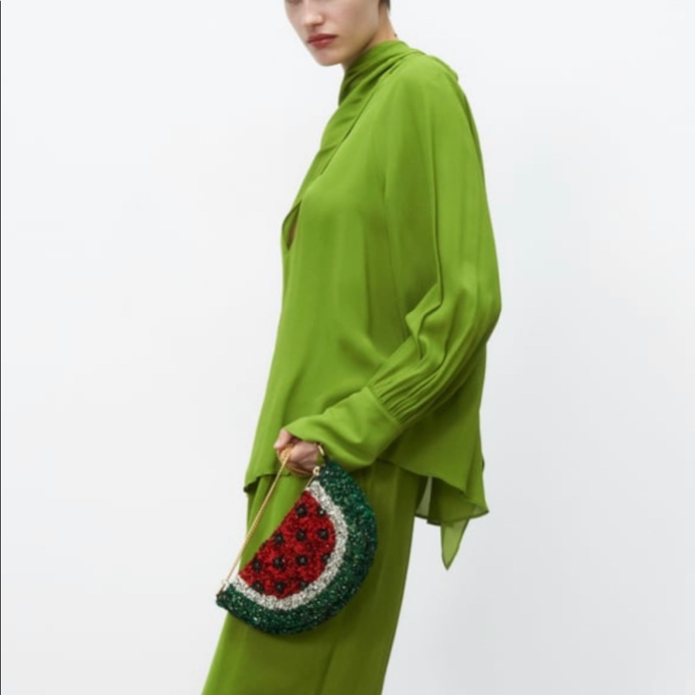 BRAND NEW ZARA WATERMELON CROSSBODY BAG PURSE - Picture 4 of 4